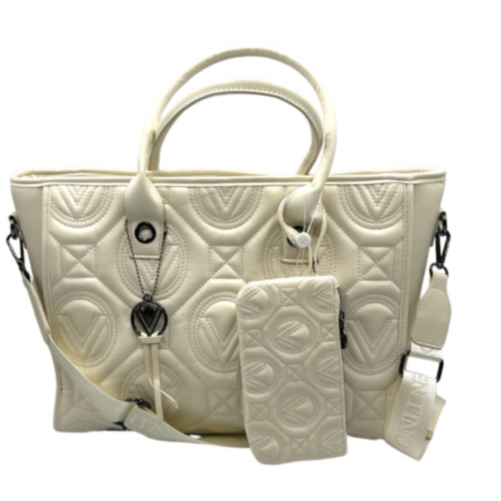 Elegant VALENTINO ORLANDI Extra Large Quilted Tote w/matching wallet - Picture 6 of 11